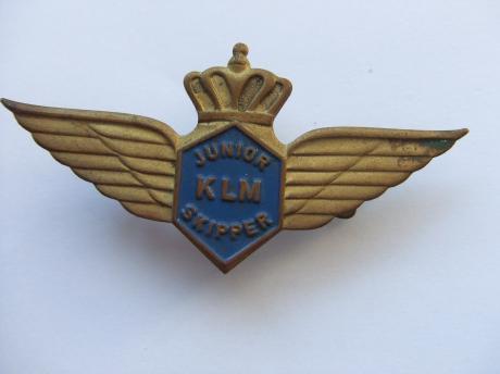 KLM Junior skipper vliegtuigwing lichtblauw